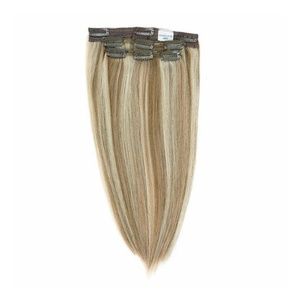 Hidden crown clip in hair extensions